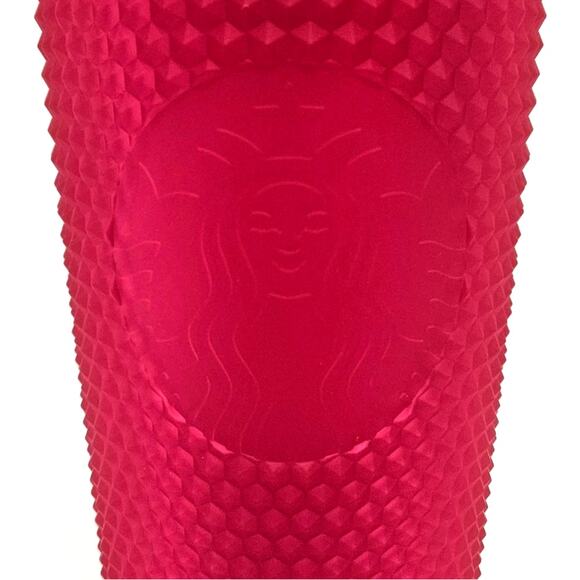 Starbucks 2023 Spring Neon Hot Ruby Pink Jelly Studded Venti 24 OZ Tumbler New - Picture 3 of 7